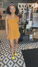 Striped Mini Day Dress