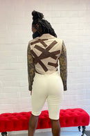 Faux Leather Biker Shorts