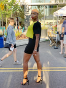 Cropped Crew Neck Top