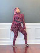 All Over Wavy Turtleneck