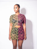 Short-sleeve Cutout Dress