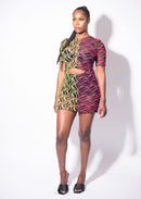 Short-sleeve Cutout Dress