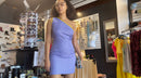 Purple One Shoulder Dress